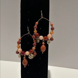 Elegant Beaded Hoop Earrings